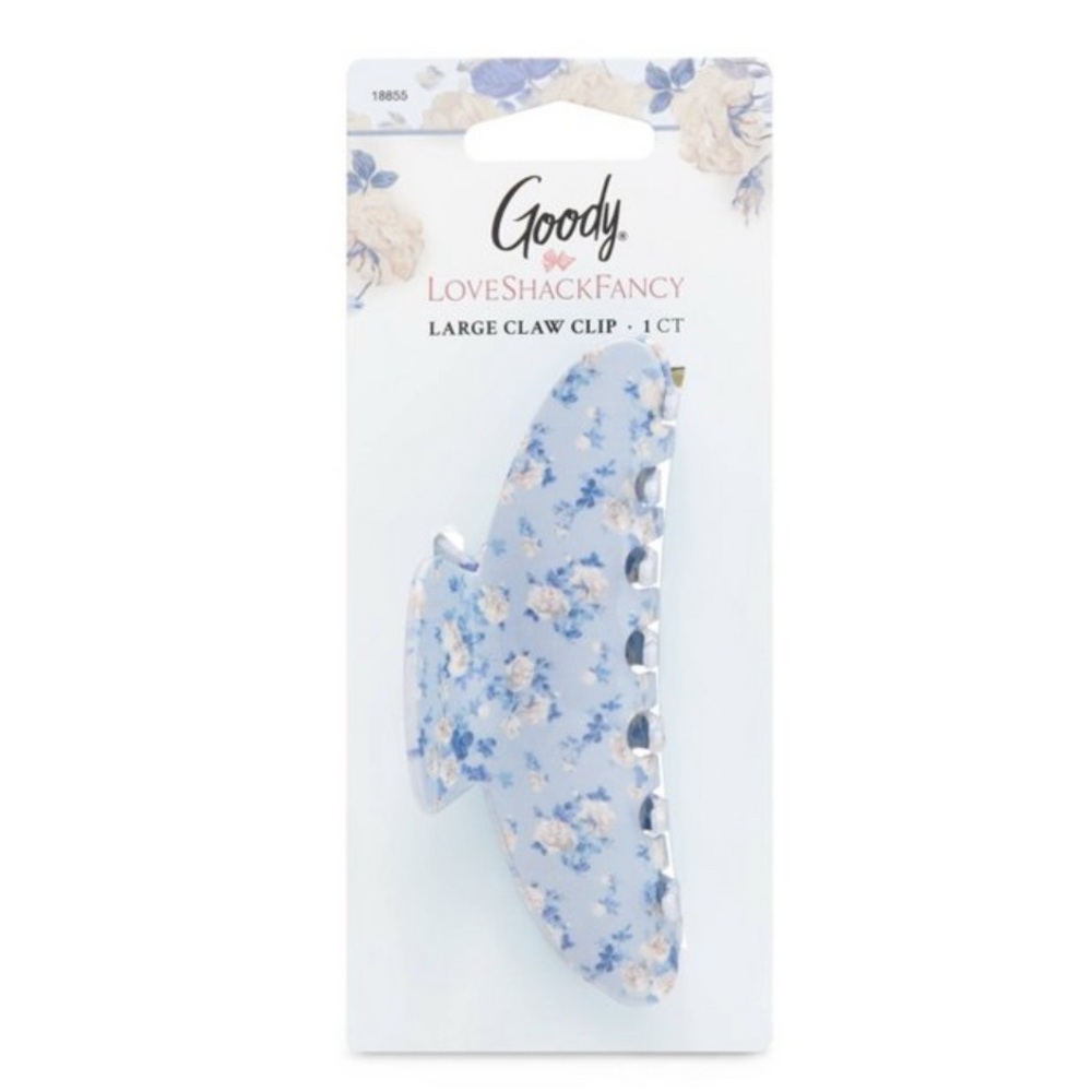 Goody LoveShackFancy Blue Floral Claw Clip